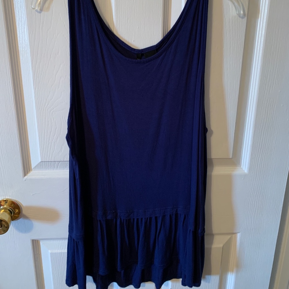 Navy Blue Flowy Tank Top